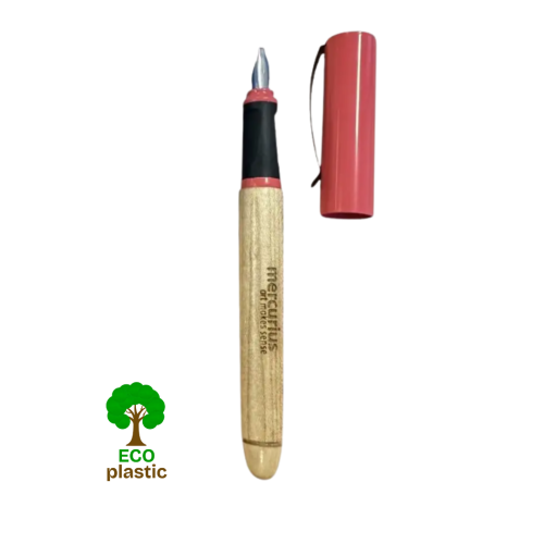 Dřevěné kaligrafické ECO pero 1,9 mm - červené
