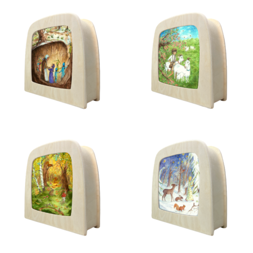 Lampa se sadou stínítek Děti a zvířátka