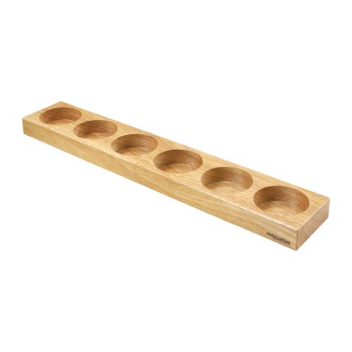 Stojánek na misky dřevěný (6 otvorů)