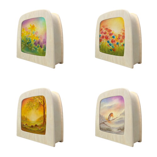 Lampa se sadou stínítek Příroda v průběhu roku