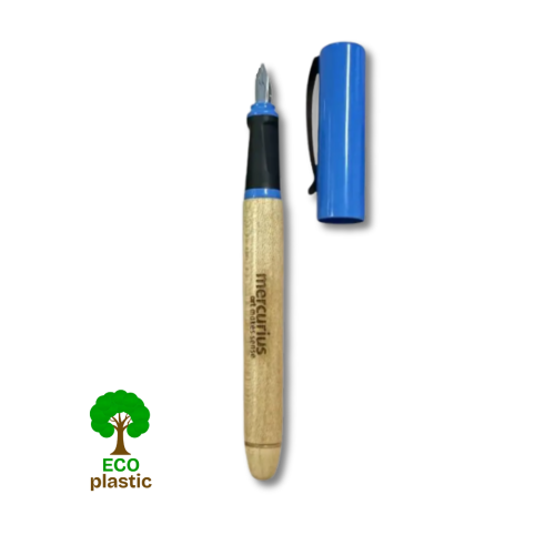 Dřevěné kaligrafické ECO pero 1,5 mm - modré